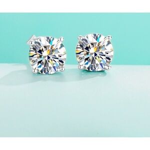 MOISSANITE 2ctw STUD EARRINGS GRA CERTIFIED